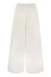 Fabiana Filippi Wide Poplin Trousers In White