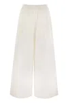 Fabiana Filippi Wide Poplin Trousers In White