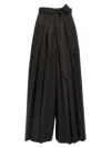 Fabiana Filippi Wide Leg Trousers With Pleated Front In Black