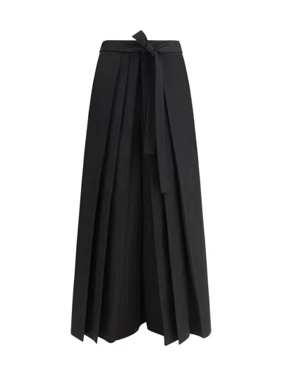 Fabiana Filippi Wide Range Of Trousers In Black
