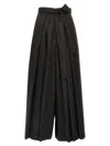 Fabiana Filippi Wide Leg Trousers With Pleated Front In Black