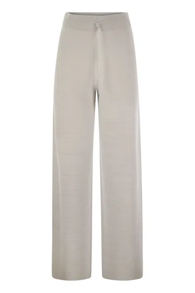 FABIANA FILIPPI FABIANA FILIPPI WIDE TROUSERS IN ORGANIC COTTON AND LUREX