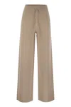 Fabiana Filippi Wide Trousers In Organic Cotton And Lurex