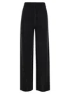 Fabiana Filippi Wide Trousers In Organic Cotton And Lurex In Black