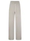 Fabiana Filippi Wide Trousers In Organic Cotton And Lurex In Neutral