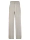 Fabiana Filippi Wide Trousers In Organic Cotton And Lurex In White