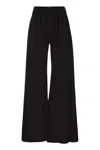 Fabiana Filippi Wide Trousers In Viscose And Wool In Black