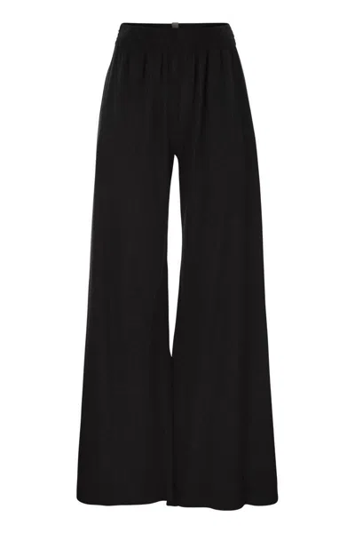 FABIANA FILIPPI FABIANA FILIPPI WIDE TROUSERS IN VISCOSE AND WOOL