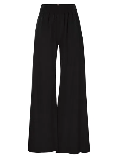 FABIANA FILIPPI FABIANA FILIPPI WIDE TROUSERS IN VISCOSE AND WOOL
