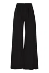 Fabiana Filippi Wide Trousers In Viscose And Wool In Multi