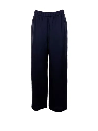 Fabiana Filippi Wide Trousers Navy Blue