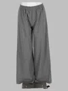 Fabiana Filippi Comfortable Wide-leg Trousers Elastic Waistband In Gray