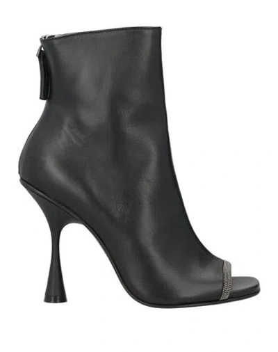 Fabiana Filippi Woman Ankle Boots Black Size 8 Leather