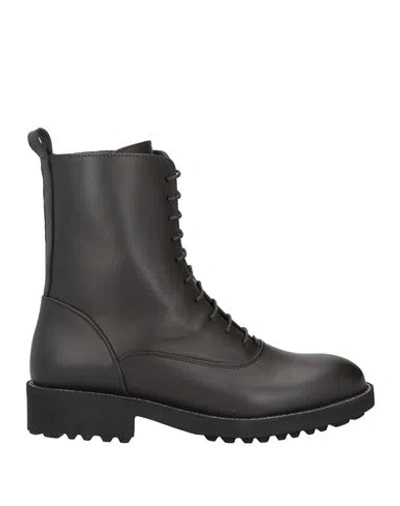 Fabiana Filippi Woman Ankle Boots Dark Brown Size 8 Leather