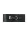Fabiana Filippi Woman Belt Black Size S Leather, Elastic Fibres