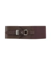 Fabiana Filippi Woman Belt Brown Size S Leather, Elastic Fibres