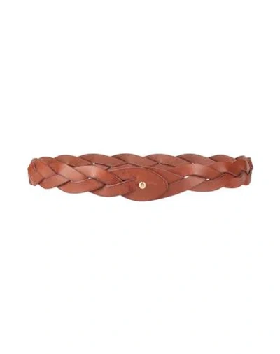 Fabiana Filippi Woman Belt Chocolate Brown Size 38 Leather