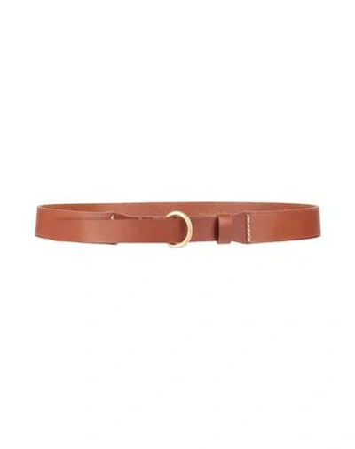 Fabiana Filippi Woman Belt Chocolate Brown Size L Leather