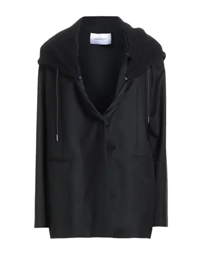 Fabiana Filippi Woman Blazer Black Size 0 Virgin Wool, Polyamide, Elastane, Mohair Wool, Alpaca Wool