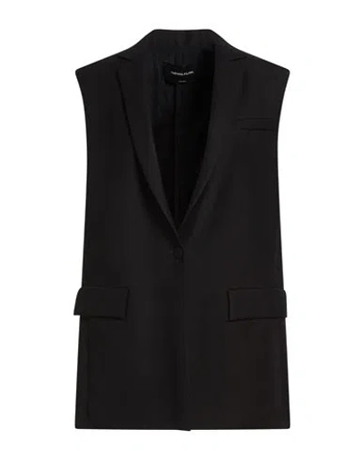 Fabiana Filippi Woman Blazer Black Size 12 Viscose, Linen