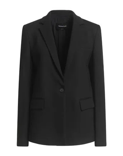 Fabiana Filippi Woman Blazer Black Size 12 Viscose, Polyamide, Elastane