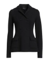 Fabiana Filippi Woman Blazer Black Size 6 Merino Wool In Black