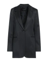 FABIANA FILIPPI FABIANA FILIPPI WOMAN BLAZER BLACK SIZE 8 VIRGIN WOOL