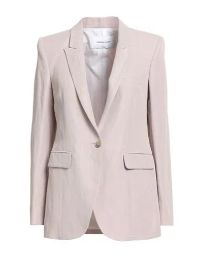 Fabiana Filippi Woman Blazer Blush Size 2 Viscose, Linen In Pink