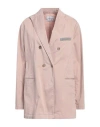 Fabiana Filippi Woman Blazer Blush Size 8 Cotton, Ecobrass In Pink