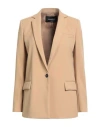Fabiana Filippi Woman Blazer Camel Size 4 Polyester, Viscose, Elastane In Brown