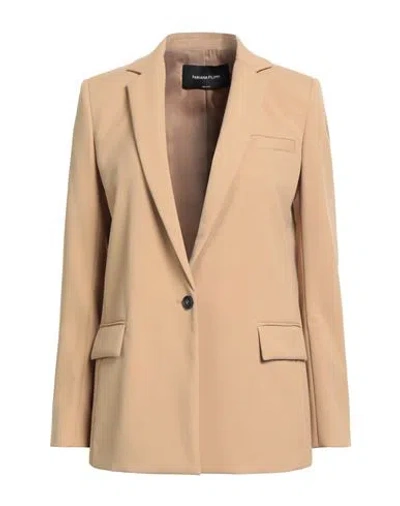 Fabiana Filippi Woman Blazer Camel Size 4 Polyester, Viscose, Elastane In Brown