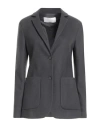 Fabiana Filippi Woman Blazer Charcoal Size 4 Virgin Wool, Polyamide In Grey