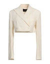 Fabiana Filippi Woman Blazer Cream Size 4 Virgin Wool, Silk In White