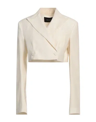 Fabiana Filippi Woman Blazer Cream Size 4 Virgin Wool, Silk In White