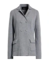 Fabiana Filippi Woman Blazer Grey Size 10 Virgin Wool In Gray