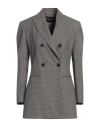 Fabiana Filippi Woman Blazer Grey Size 12 Virgin Wool In Grey