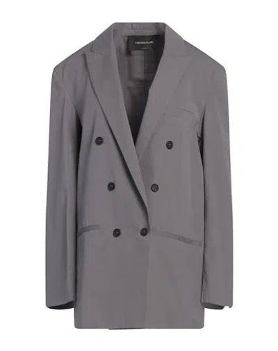 Fabiana Filippi Woman Blazer Grey Size 4 Cotton In Gray