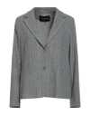 Fabiana Filippi Woman Blazer Grey Size 4 Virgin Wool In Gray