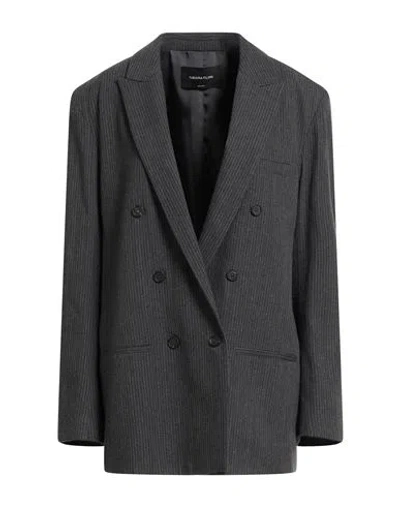 Fabiana Filippi Woman Blazer Grey Size 8 Virgin Wool In Gray