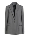 Fabiana Filippi Woman Blazer Grey Size 8 Viscose, Polyamide, Elastane In Multi