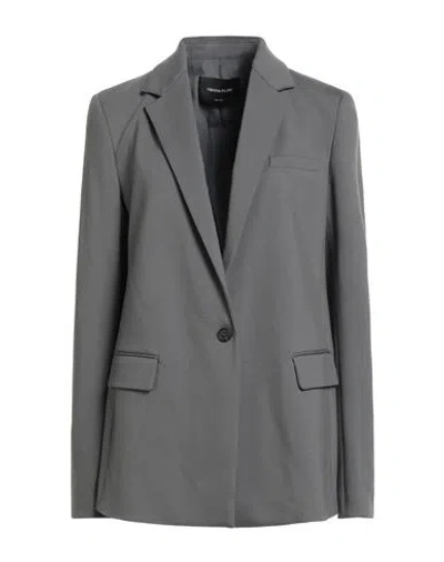 Fabiana Filippi Woman Blazer Grey Size 8 Viscose, Polyamide, Elastane In Multi