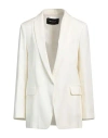 Fabiana Filippi Woman Blazer Ivory Size 2 Virgin Wool In White