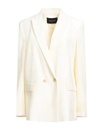 Fabiana Filippi Woman Blazer Ivory Size 8 Virgin Wool, Silk In White