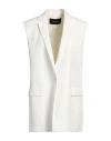 Fabiana Filippi Woman Blazer Ivory Size 8 Viscose, Linen In White