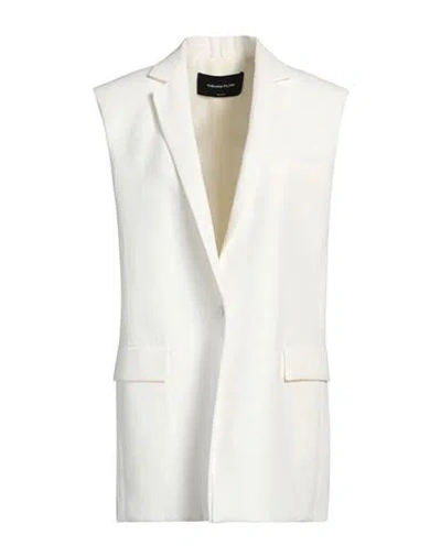 Fabiana Filippi Woman Blazer Ivory Size 8 Viscose, Linen In White
