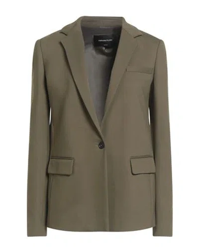 Fabiana Filippi Woman Blazer Khaki Size 4 Viscose, Polyamide, Elastane In Sand
