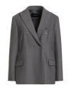Fabiana Filippi Woman Blazer Lead Size 6 Polyester, Virgin Wool, Elastane