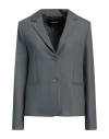 Fabiana Filippi Woman Blazer Lead Size 4 Polyester, Virgin Wool, Elastane In Grey