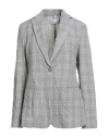 Fabiana Filippi Woman Blazer Light Grey Size 12 Virgin Wool In Gray
