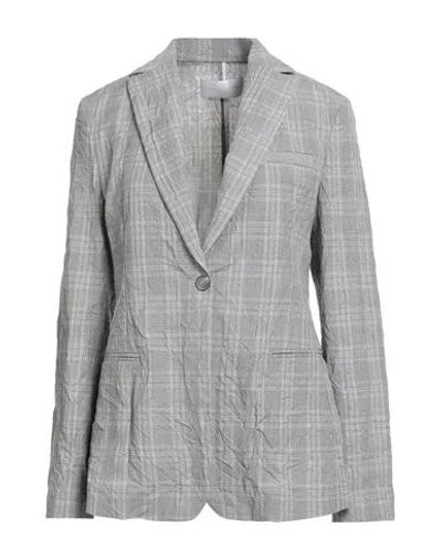 Fabiana Filippi Woman Blazer Light Grey Size 12 Virgin Wool In Gray